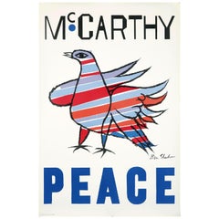 Vintage Ben Shahn McCarthy Peace, 1968