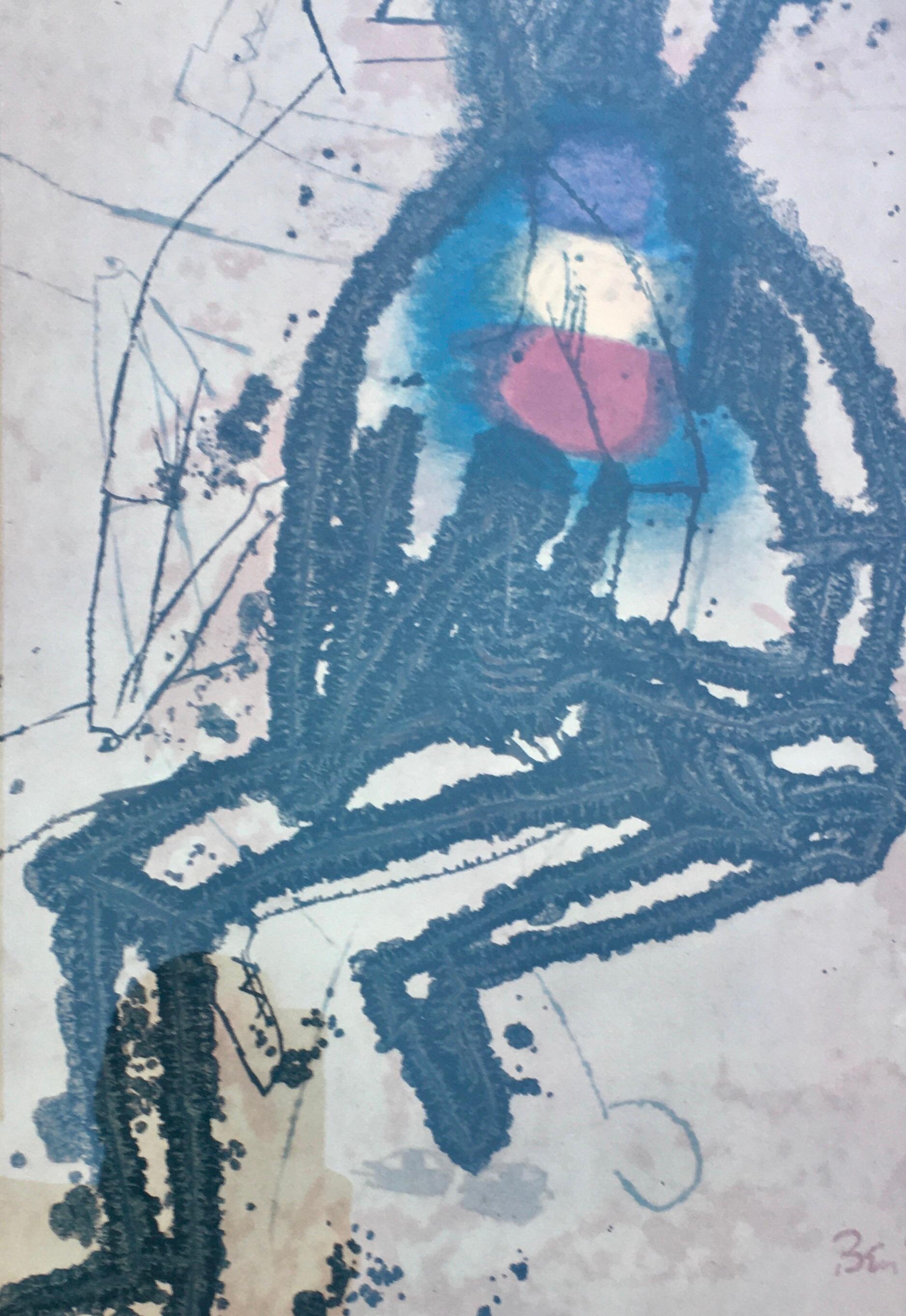 Originales Lithographie-Ausstellungsplakat von Ben Shahn, 1960er Jahre, signiert auf Platte (Moderne der Mitte des Jahrhunderts) im Angebot