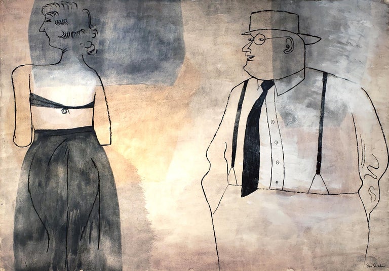 Ben Shahn Portrait Painting - Suzanna and the Elders