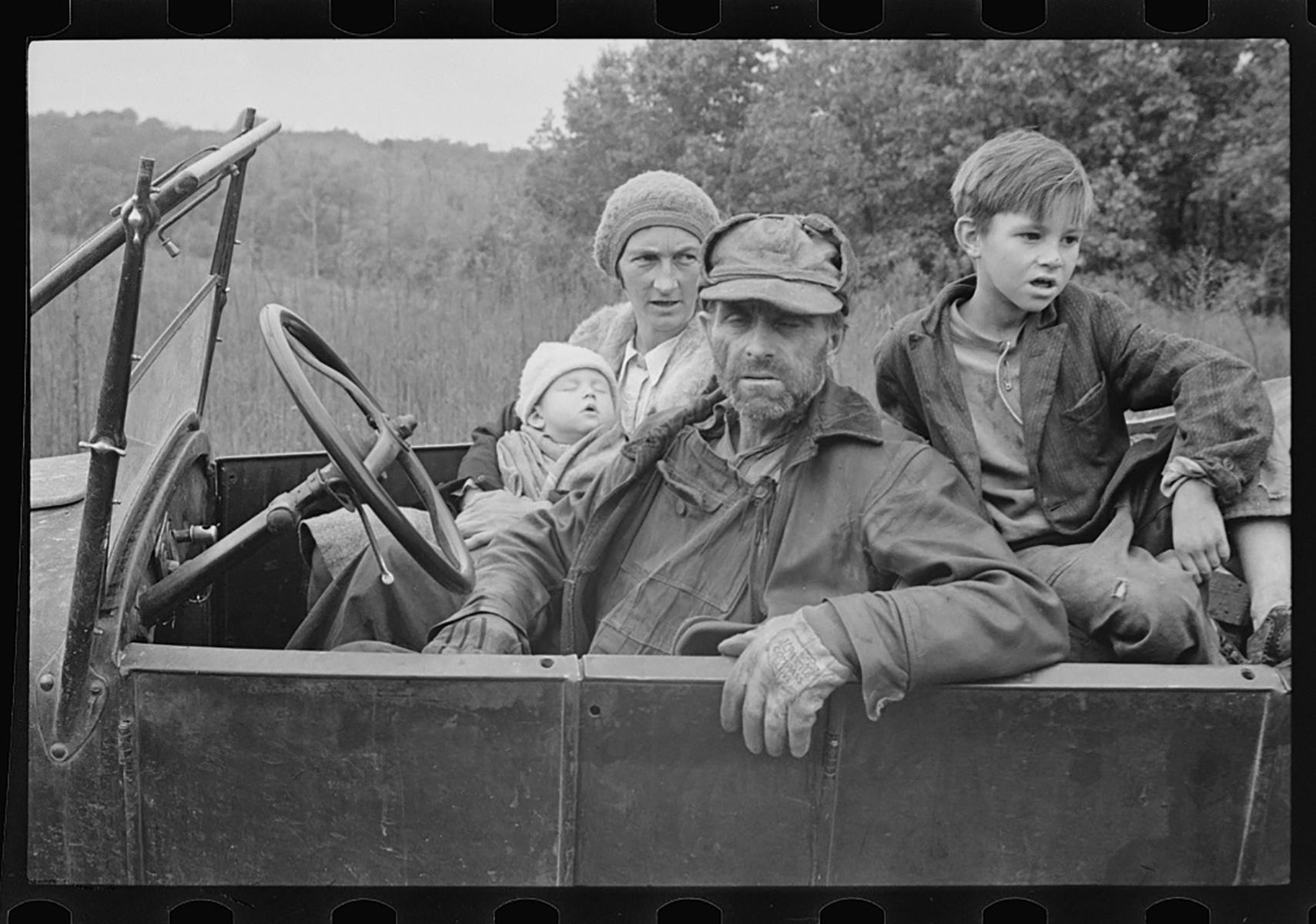 Ben Shahn Portrait Photograph - A destitute family, Ozark Mountains area