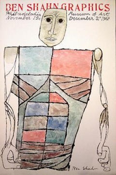 1967 After Ben Shahn 'Graphics' Modernism Multicolor, Blue, Red, Green Lithograph