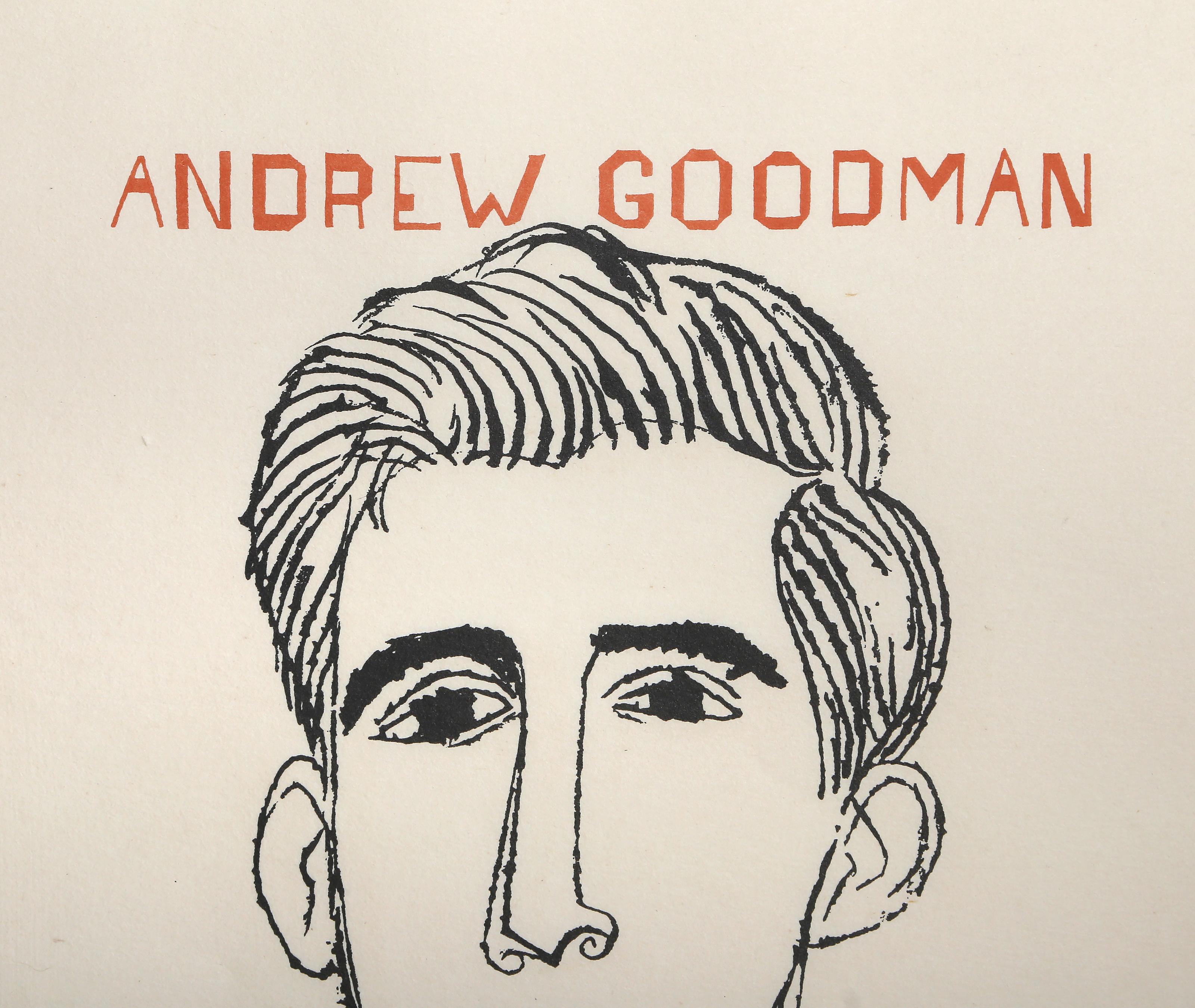 Andrew Andrews da The Nine Drawings Suite, litografia moderna di Ben Shahn in vendita 1