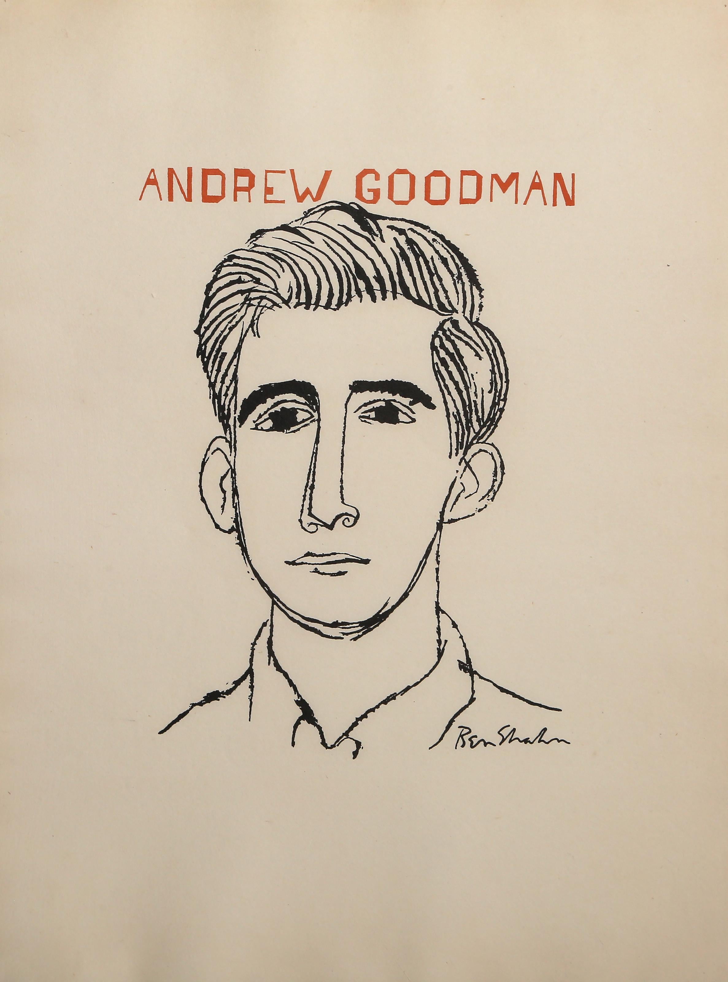 Andrew Andrews da The Nine Drawings Suite, litografia moderna di Ben Shahn in vendita 3