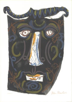 After Ben Shahn-Mask (The Mask of the Women with the Comb)-Serigraph-1963