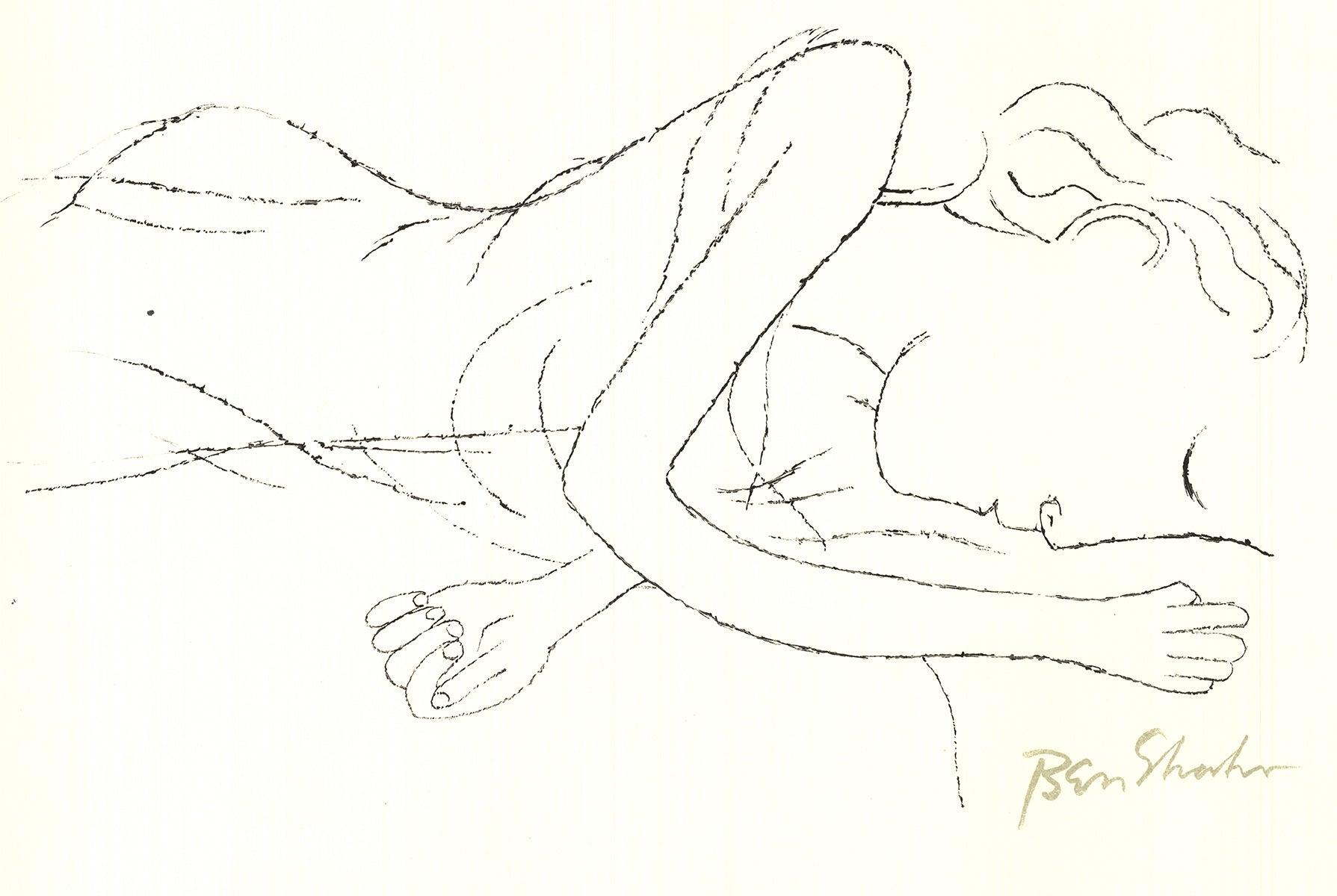 Ben Shahn 'Vom Licht, weiße schlafende Frauen im Kinderbett im Angebot 2