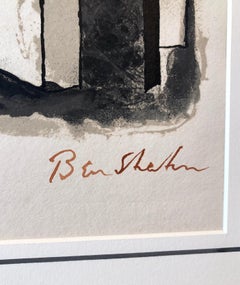 Ben Shahn Original Hand Signed Litho WPA Artist Rilke Poem Lithograph Portfolio