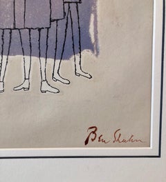 Ben Shahn, litografia originale firmata a mano dall'artista WPA, poesia di Rilke, Portfolio