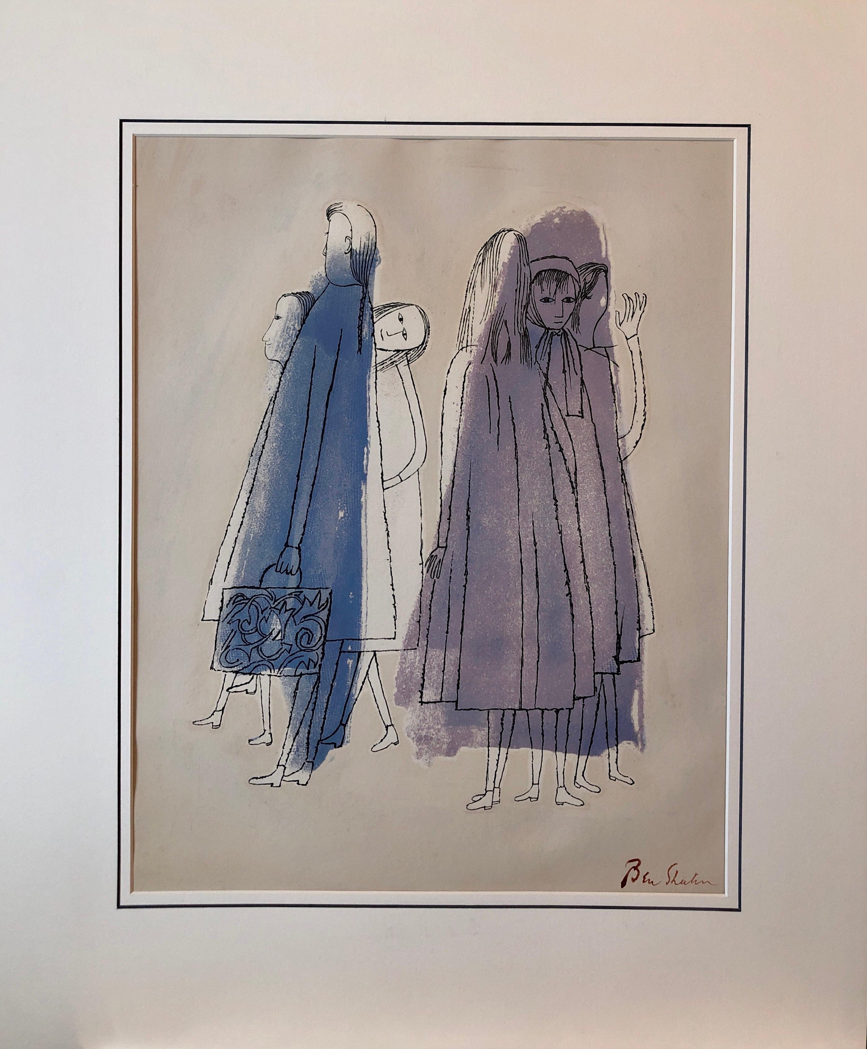 Ben Shahn Original Hand Signed Litho WPA Artist Rilke Poem Lithograph Portfolio For Sale 2