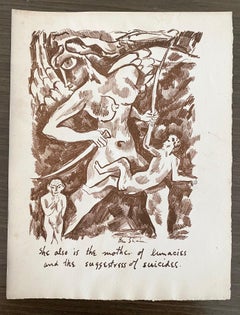 Ben Shahn Original Lithograph From Portfolio - Levana & Our Ladies Of Sorrow