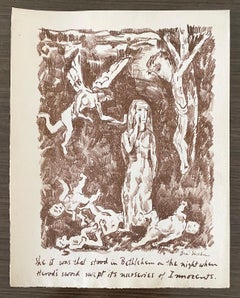 Ben Shahn Original Lithograph From Portfolio - Levana & Our Ladies Of Sorrow