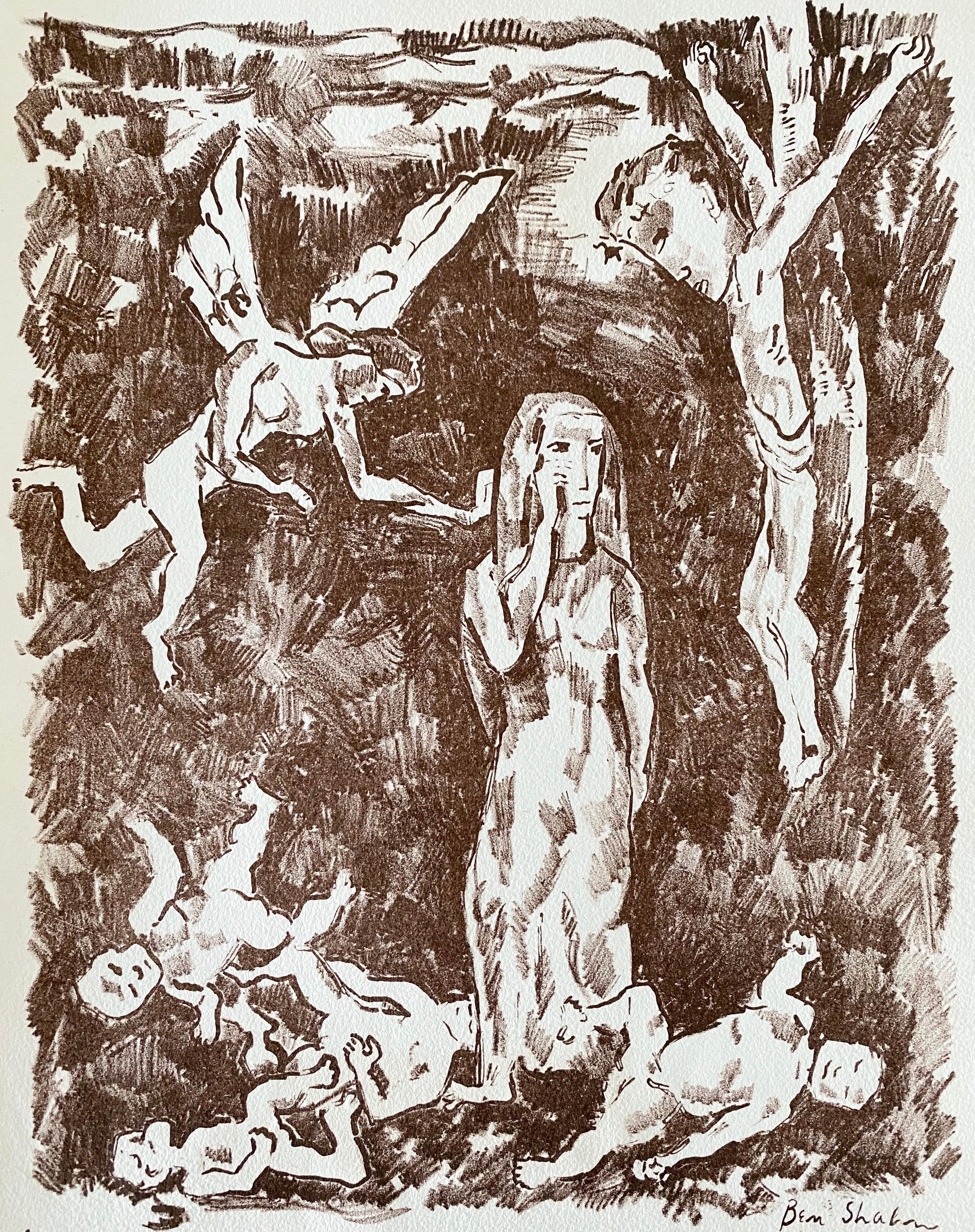 Ben Shahn Litografía original de Portfolio - Levana y Nuestras Damas de Dolor en venta 2