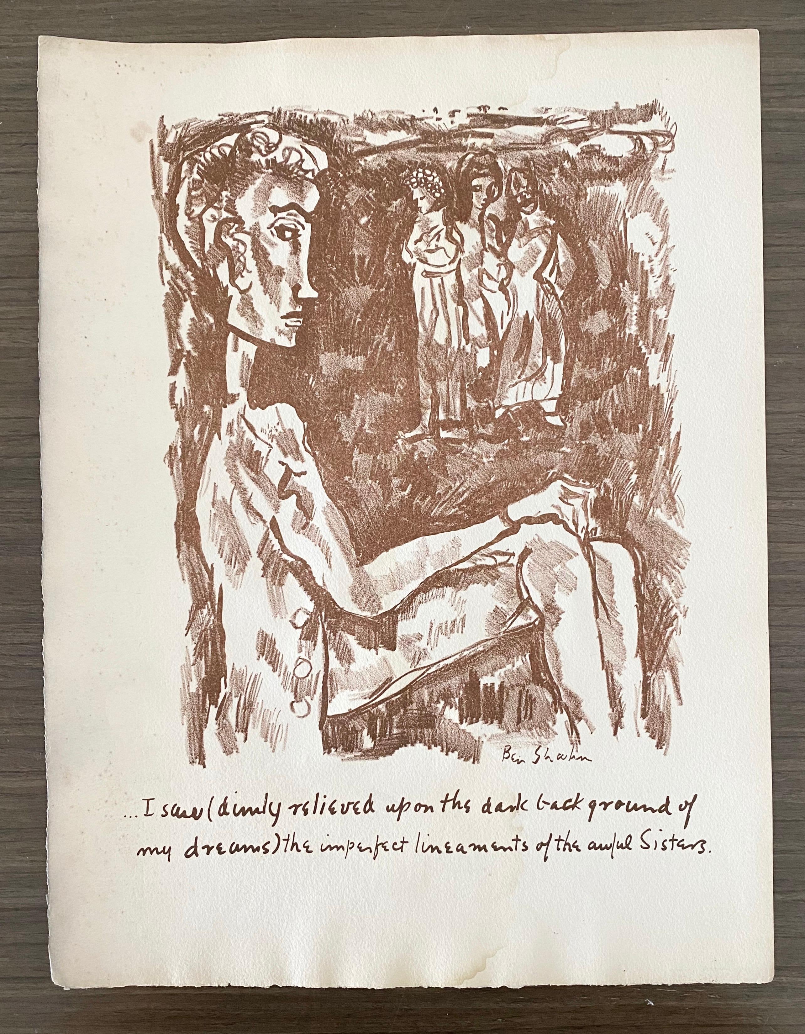 Ben Shahn Litografía original de Portfolio - Levana y Nuestras Damas de Dolor en venta 2