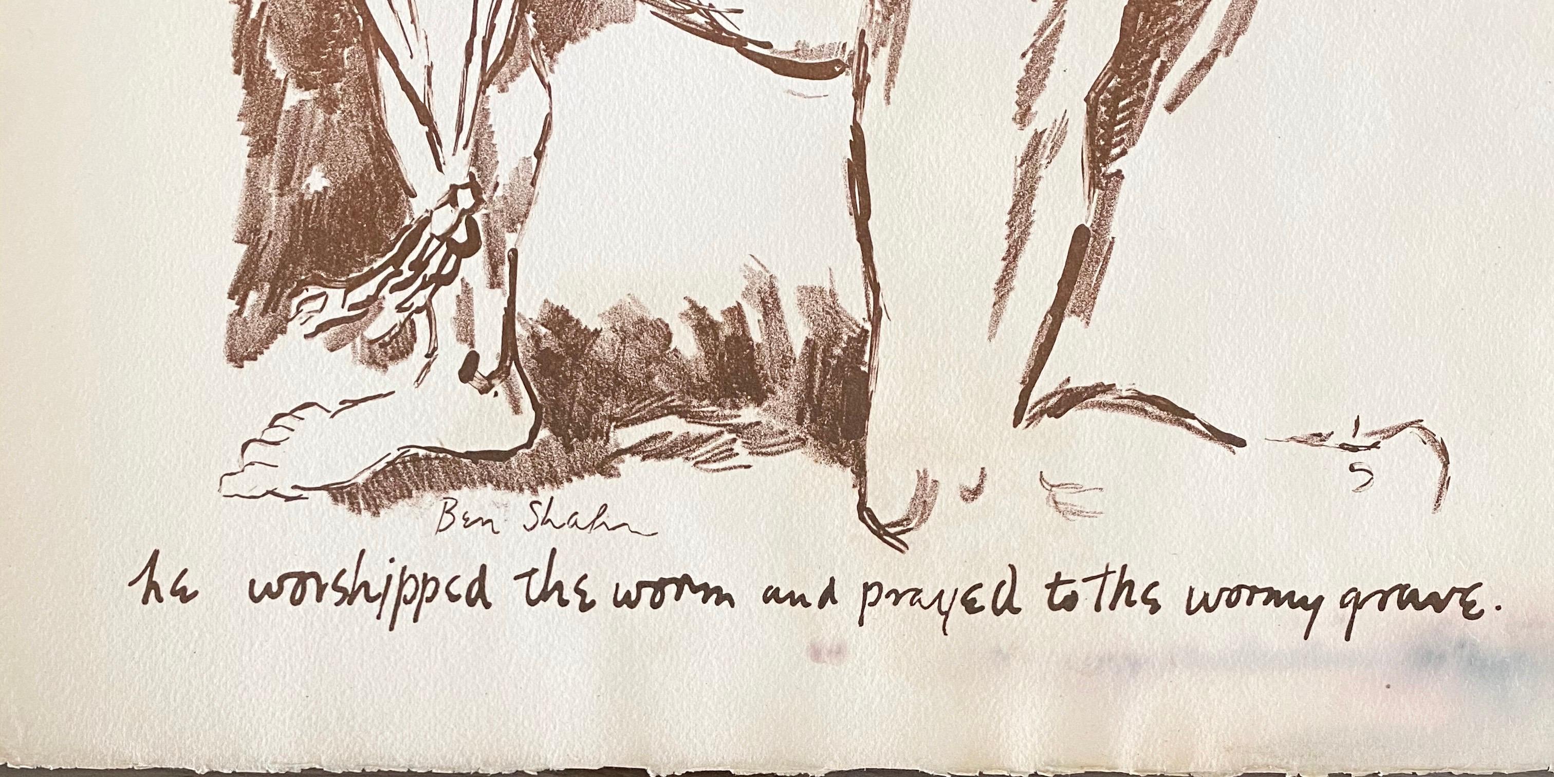 Ben Shahn Litografía original de Portfolio - Levana y Nuestras Damas de Dolor en venta 3