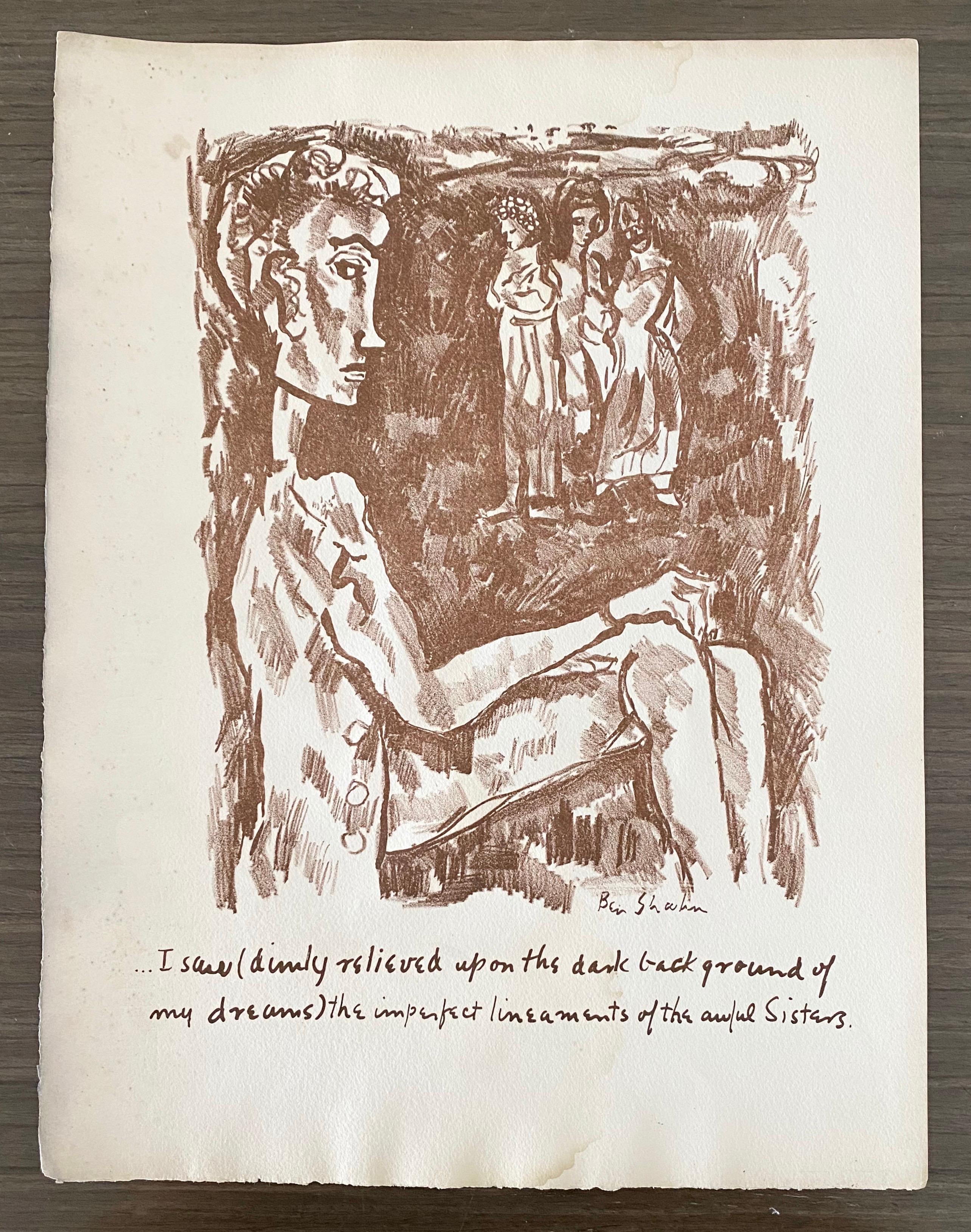 Ben Shahn Litografía original de Portfolio - Levana y Nuestras Damas de Dolor en venta 6