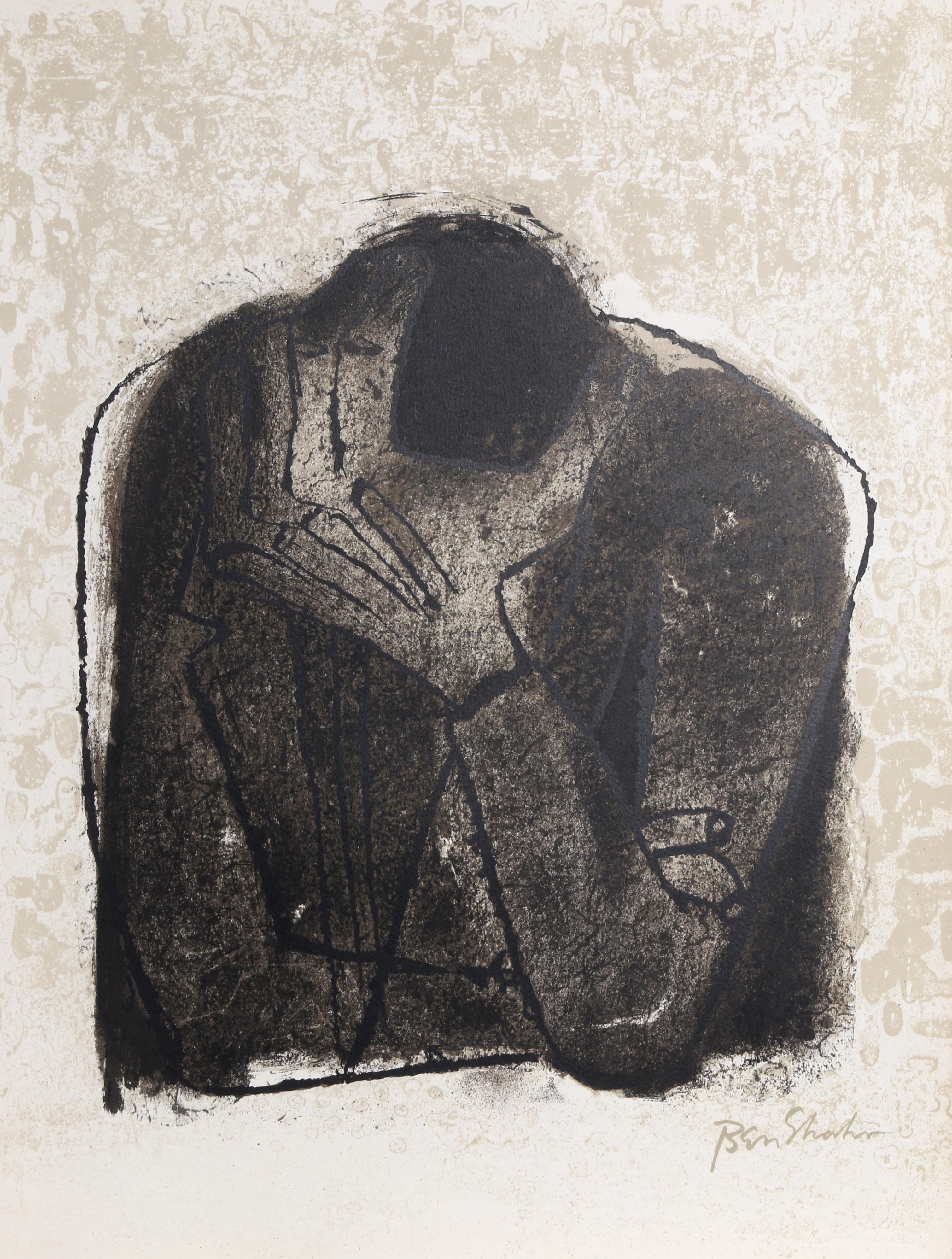 Beside the Dead from the Rilke Portfolio, Lithograph by Ben Shahn