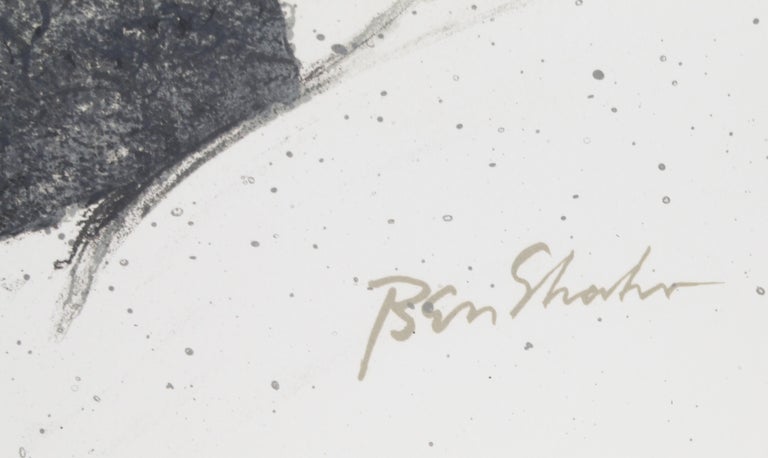 Beside the Dying from the Rilke Portfolio, Ben Shahn - Modern Print by Ben Shahn