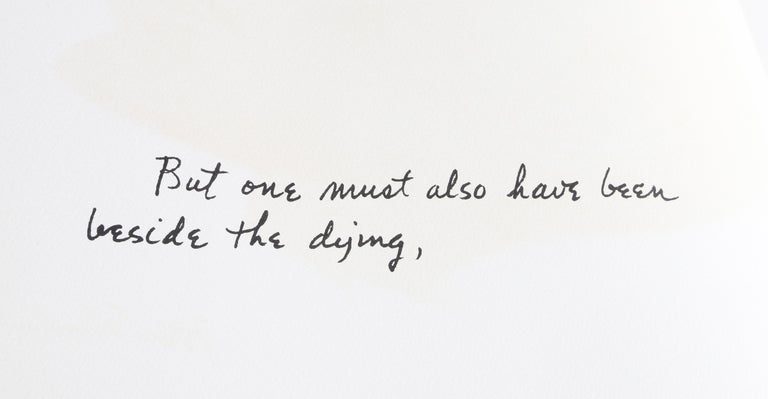 Beside the Dying from the Rilke Portfolio, Ben Shahn - Gray Figurative Print by Ben Shahn