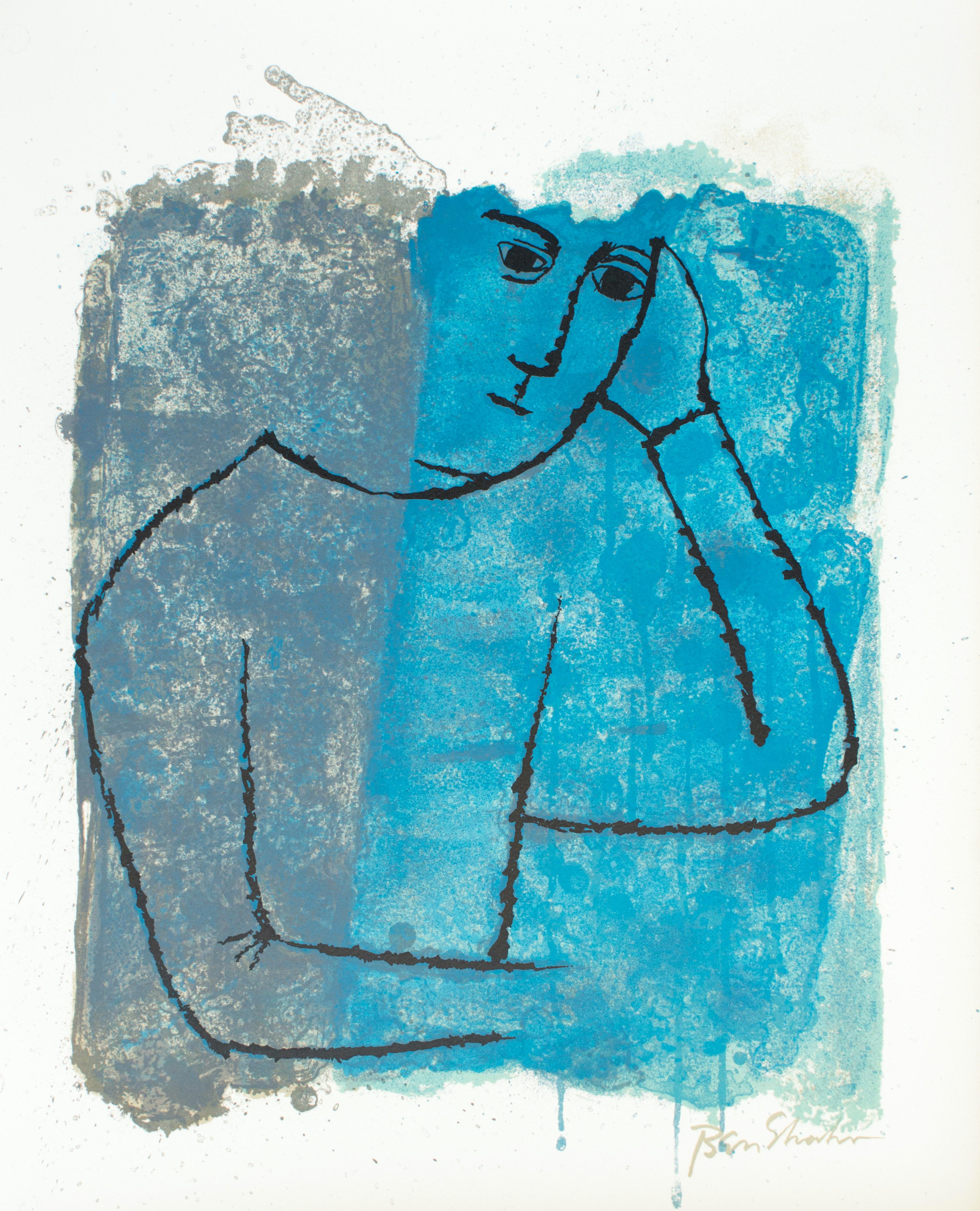 Ben Shahn Figurative Print - For the Sake of a Single Verse - by R.M. Rilke with Ill. by B. Shahn - 1968 