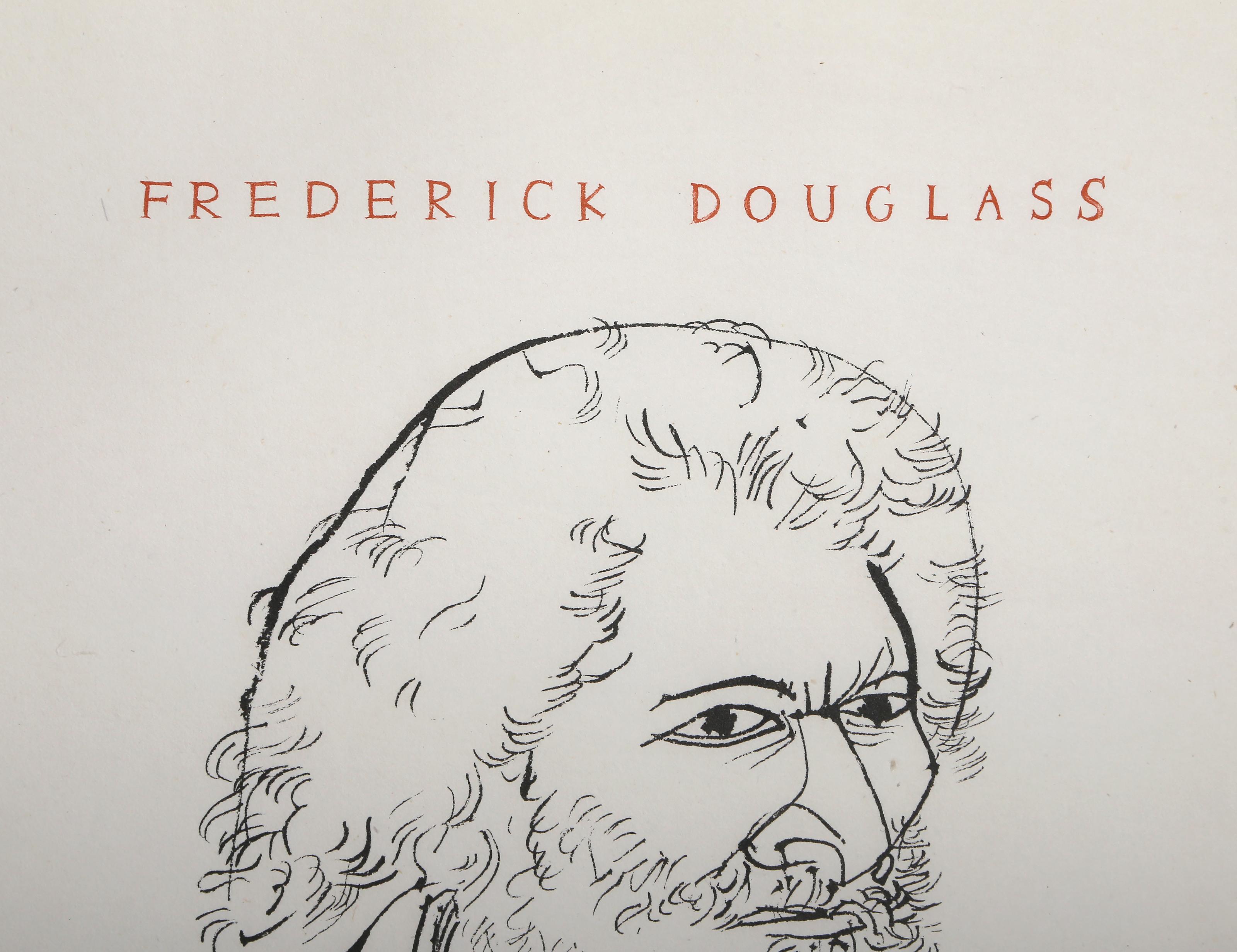 Frederick Douglass, tiré de The Nine Drawings Suite, lithographie moderne de Ben Shahn en vente 2