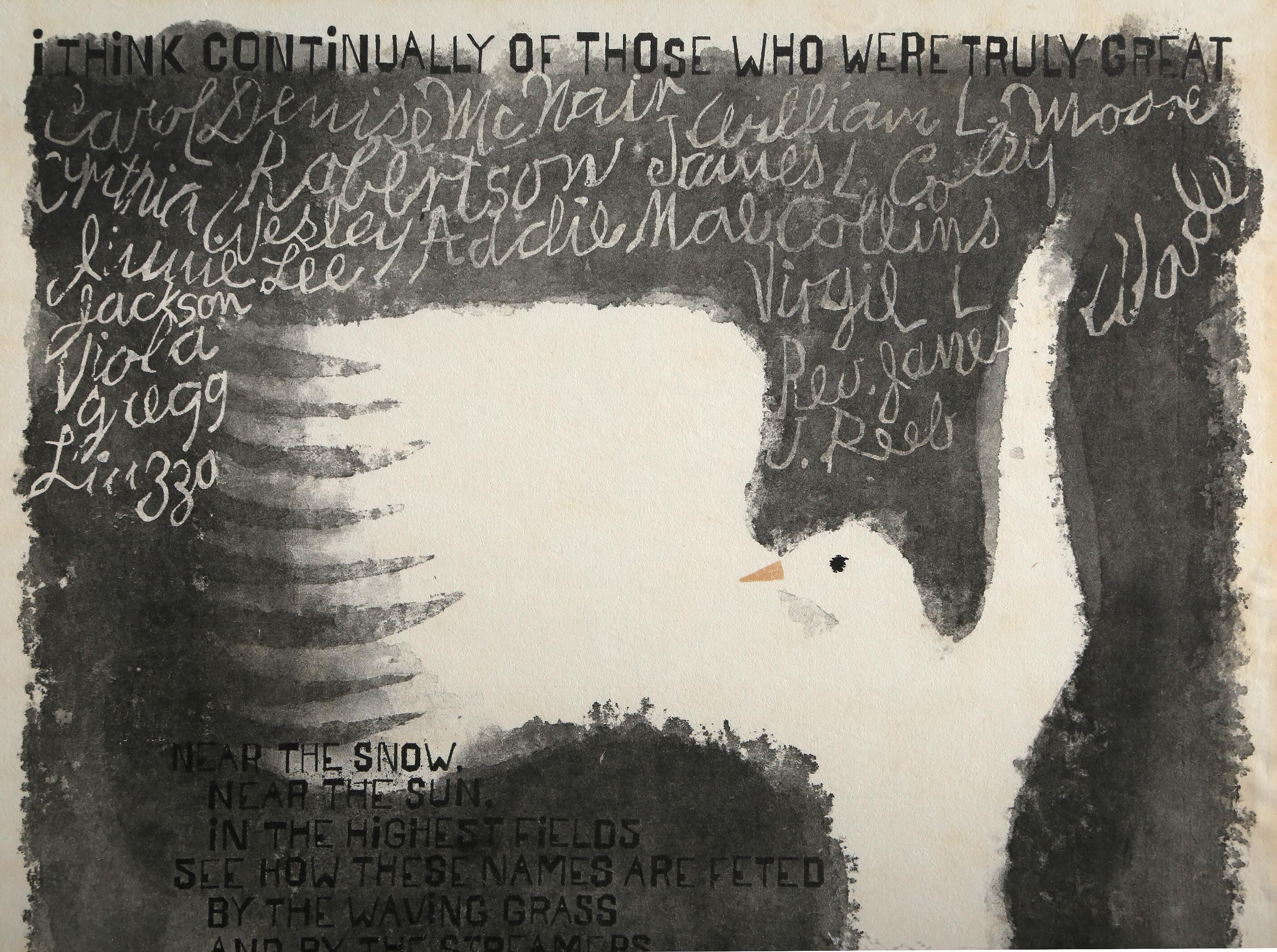 Je pense continuellement à ces... de 9 dessins, lithographie moderne de Ben Shahn en vente 1