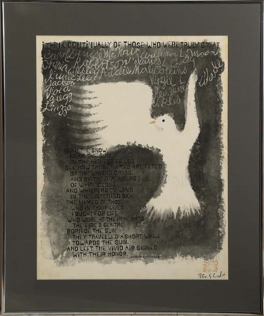 I Think Continually Of Those... from 9 Drawings, Modern Lithograph by Ben Shahn