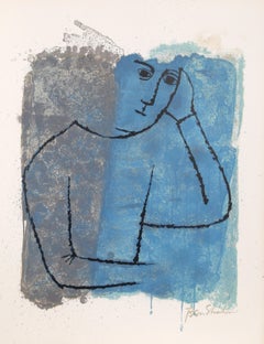 In Rooms, gezeichnet und gesteppt aus dem Rilke-Portfolio, Lithographie von Ben Shahn