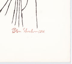 Levana Lithograph by Ben Shahn, Modern, Signed, 1966, Edition of 150