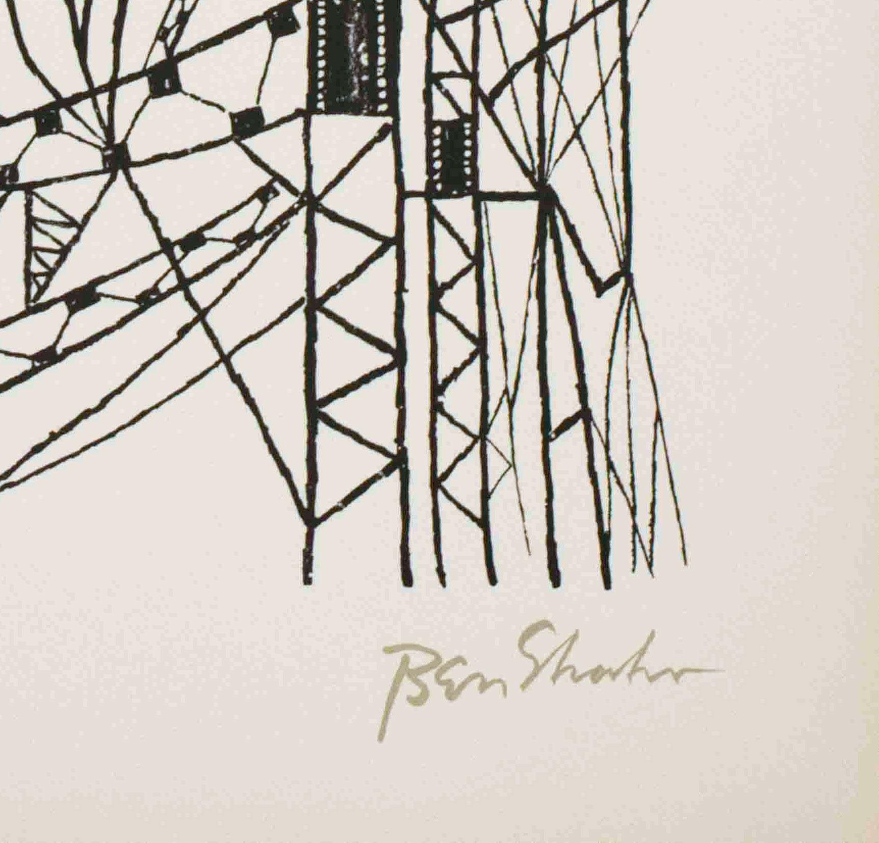 Viele Städte aus dem Rilke-Portfolio (Amerikanischer Realismus), Print, von Ben Shahn