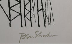 Many Cities from the Rilke Portfolio, Modern Art Framed Lithograph by Ben Shahn