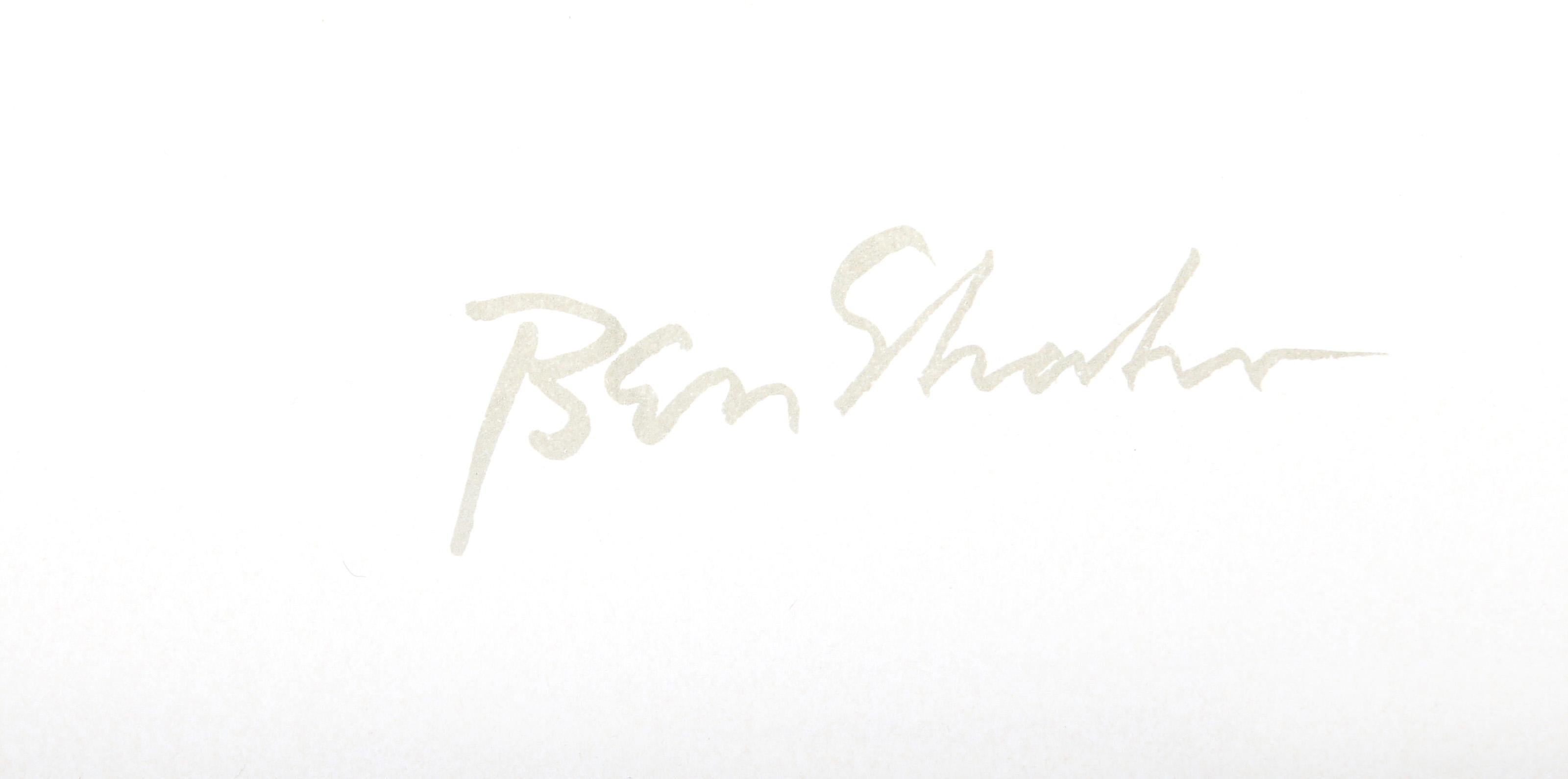 Viele Dinge aus dem Rilke-Portfolio, minimalistische Lithographie von Ben Shahn im Angebot 1