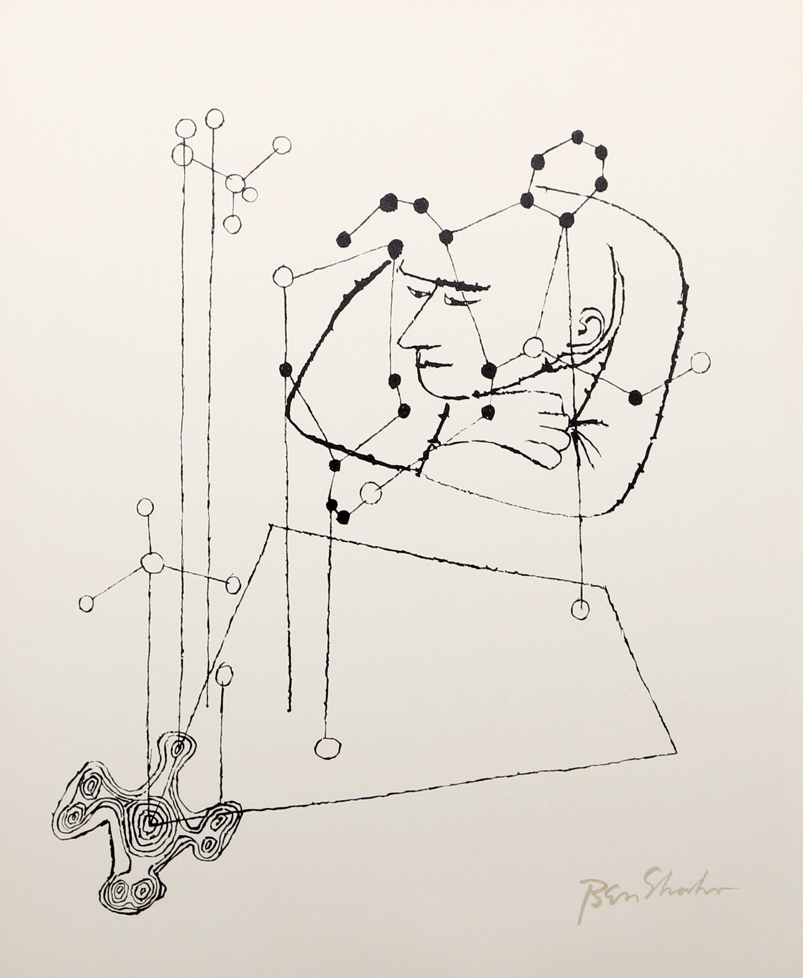 Artista: Ben Shahn, estadounidense (1898 - 1969)
Título: Muchas cosas de la cartera de Rilke
Año: 1968
Medio: Litografía sobre Arches, firmada en la plancha
Edición: 750
Tamaño: 57,15 x 45,09 cm (22,5 x 17,75 pulg.)

Imprenta: Atelier Mourlot Ltd.,