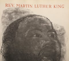 Martin Luther King from The Nine Drawings Suite, Modern Lithograph by Ben Shahn