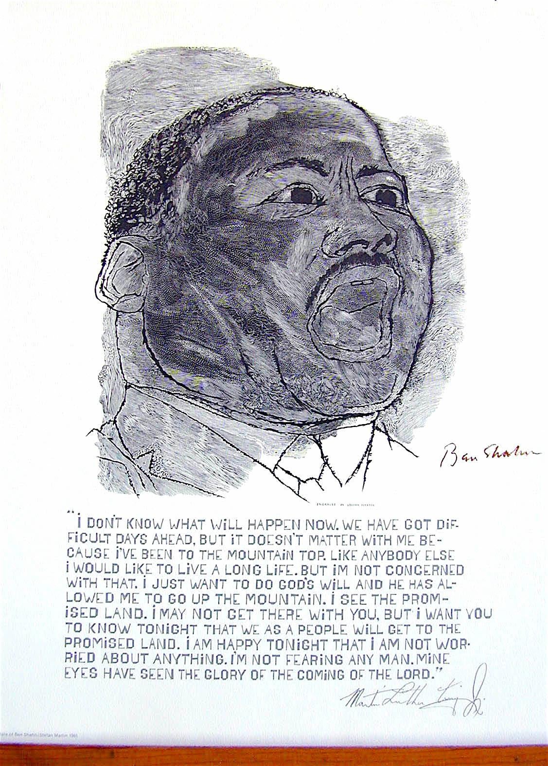 Martin Luther King Jr.- I Have A Dream,  Stefan Martin BW Portrait, Civil Rights 1