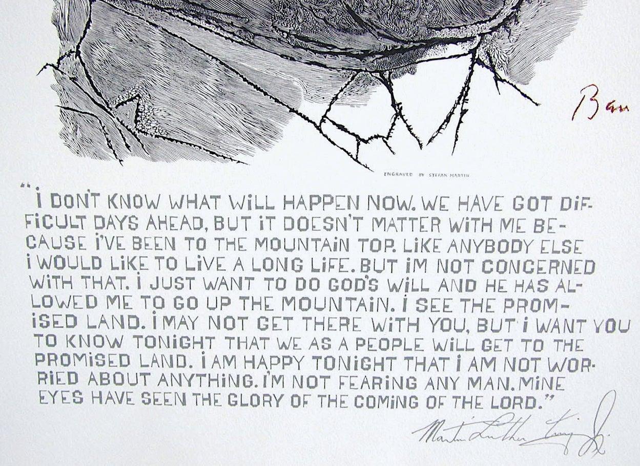 MARTIN LUTHER KING JR I Have A Dream, Portrait d'un Noir, militant des droits civiques - Print de Ben Shahn