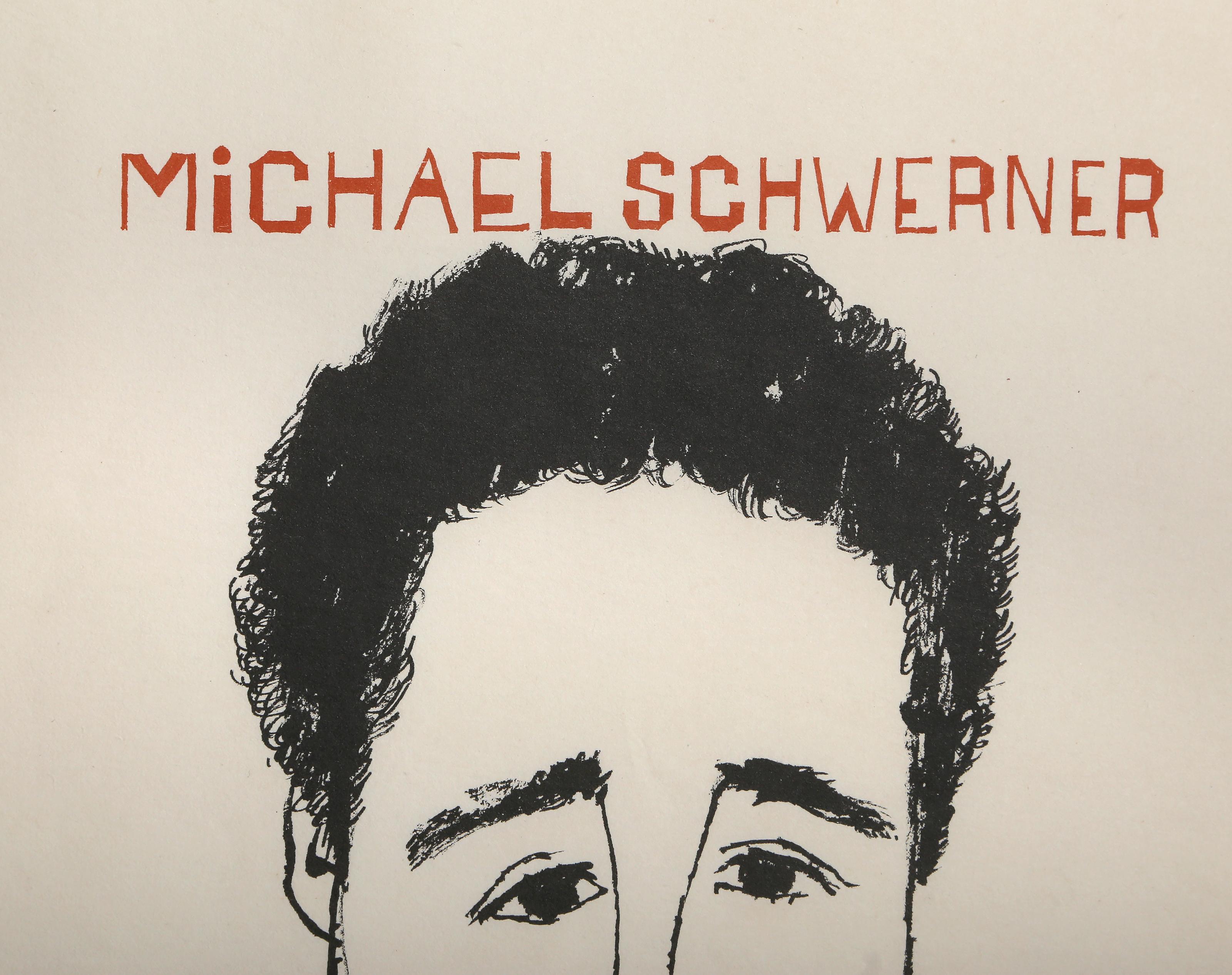 Michael Schwerner, tiré de The Nine Drawings Suite, lithographie moderne de Ben Shahn en vente 1
