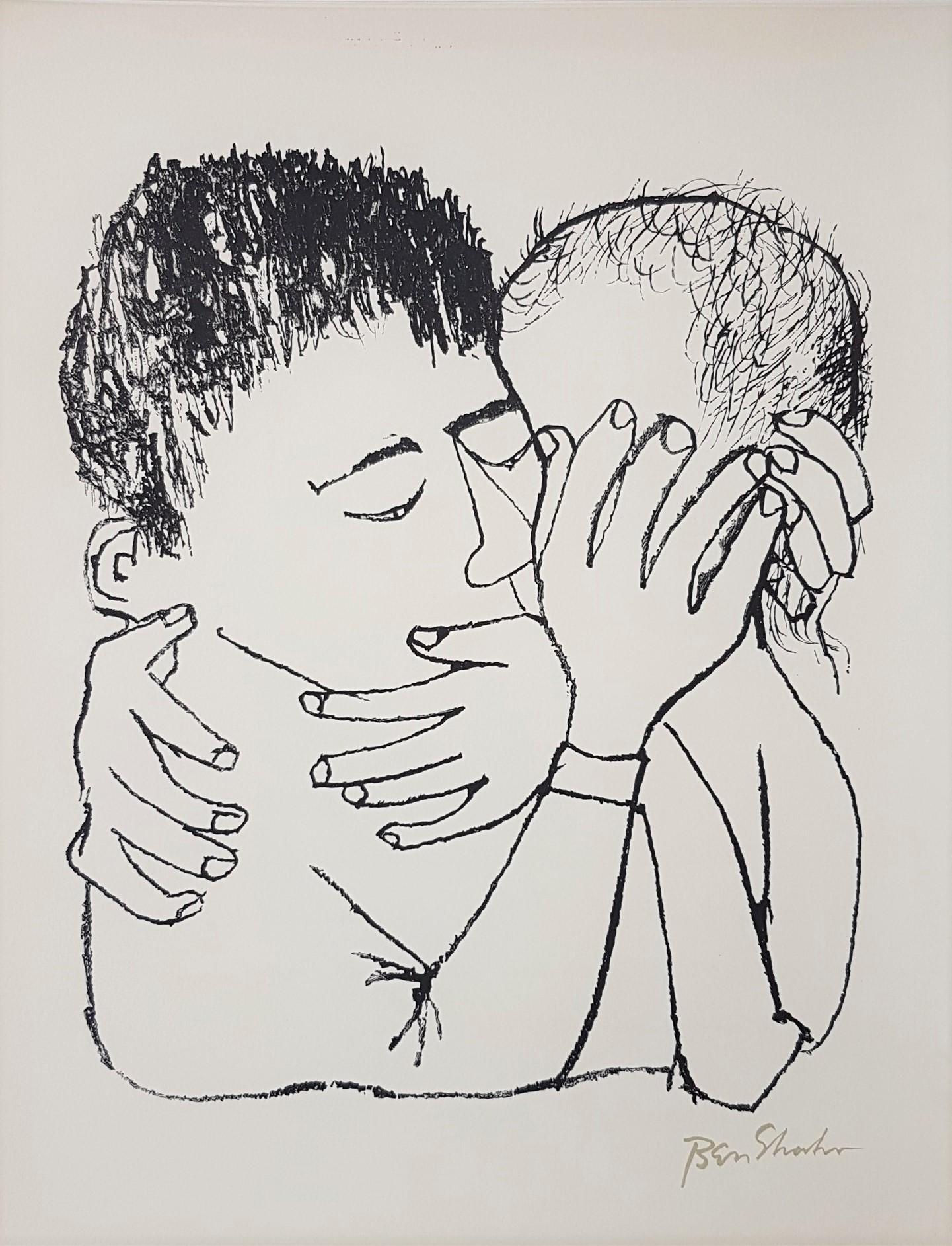 Partings long seen coming - For the Sake of A Single Verse Rainer Maria Rilke - Print by Ben Shahn