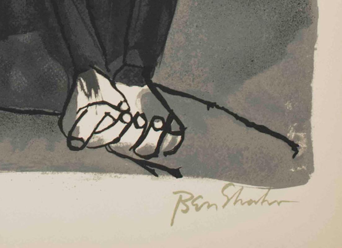 Partings (en vente depuis longtemps) du portefeuille Rilke - Gris Portrait Print par Ben Shahn