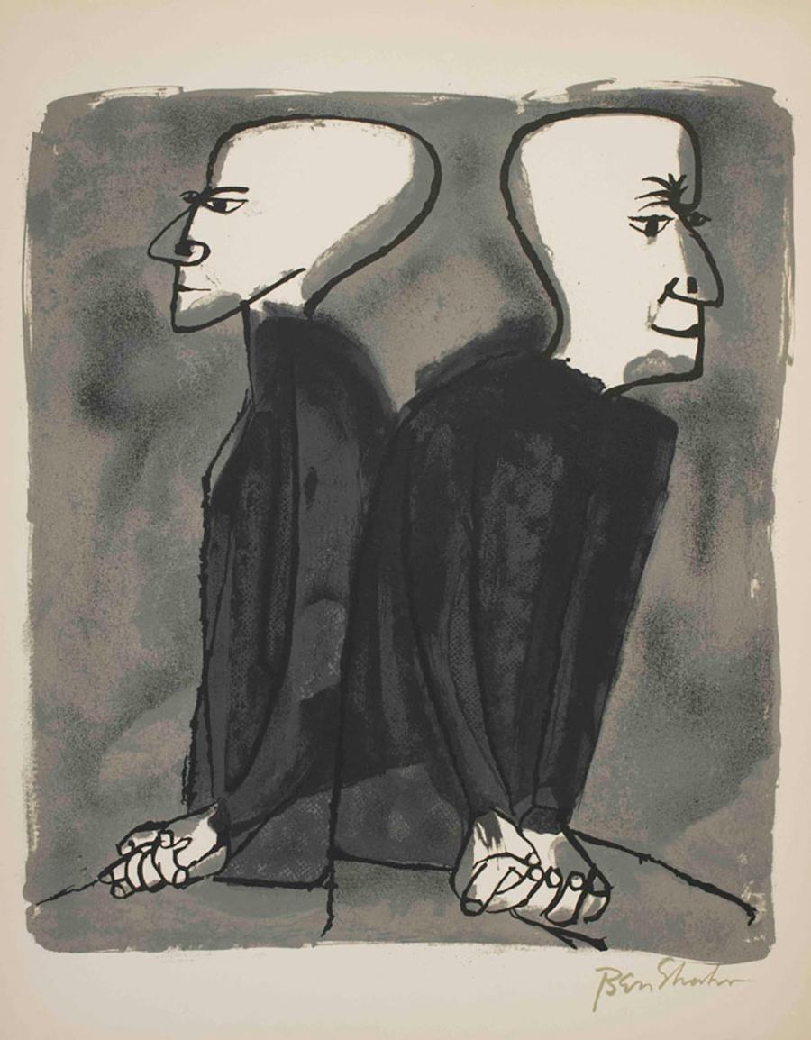 Partings Long Seen Coming from the Rilke Portfolio - Print by Ben Shahn