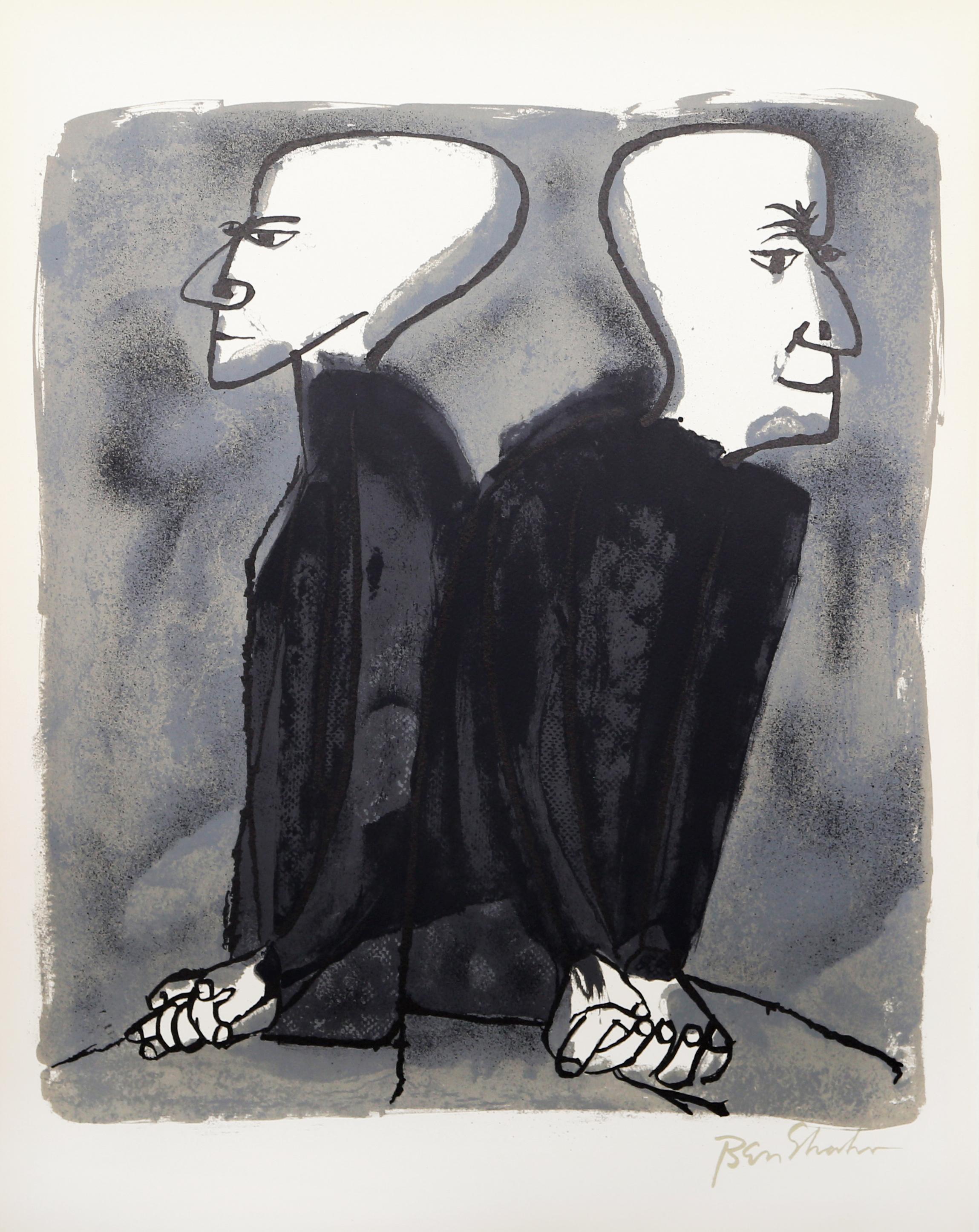 Ben Shahn Figurative Print – Partings Long Seen Coming aus dem Rilke-Portfolio