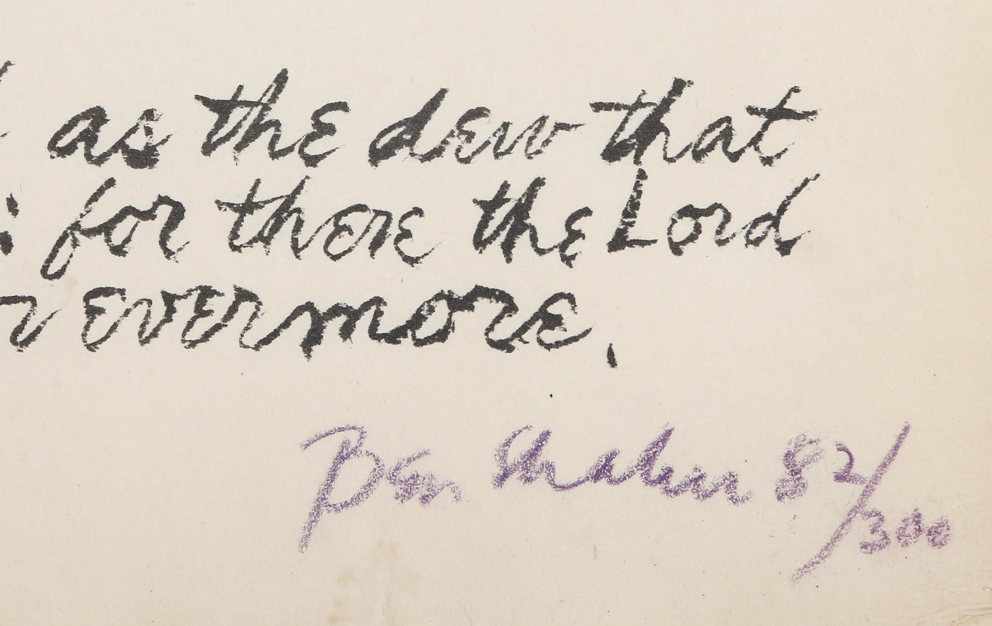 Psaume 133 de la suite des neuf dessins, lithographie moderne de Ben Shahn en vente 3