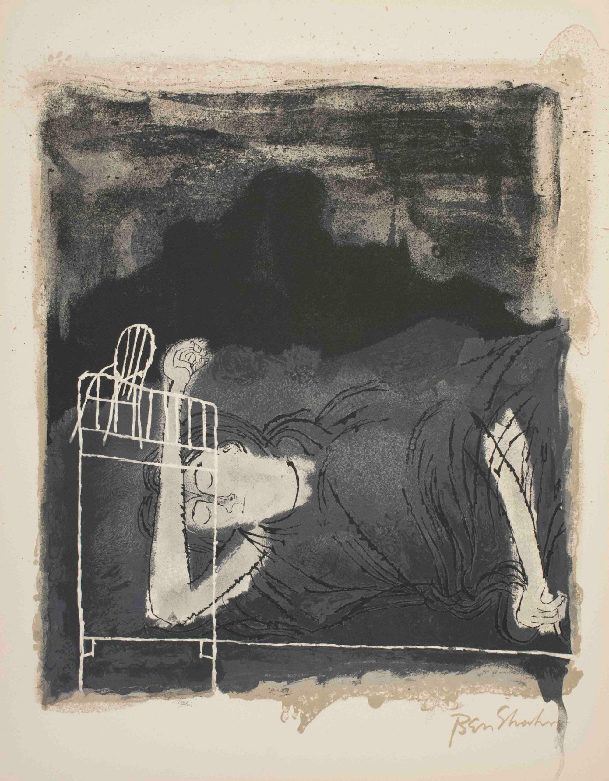 Screams of Woman in Labor - Print by Ben Shahn