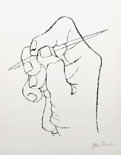 La primera palabra en verso surge de la cartera de Rilke, litografía de Ben Shahn