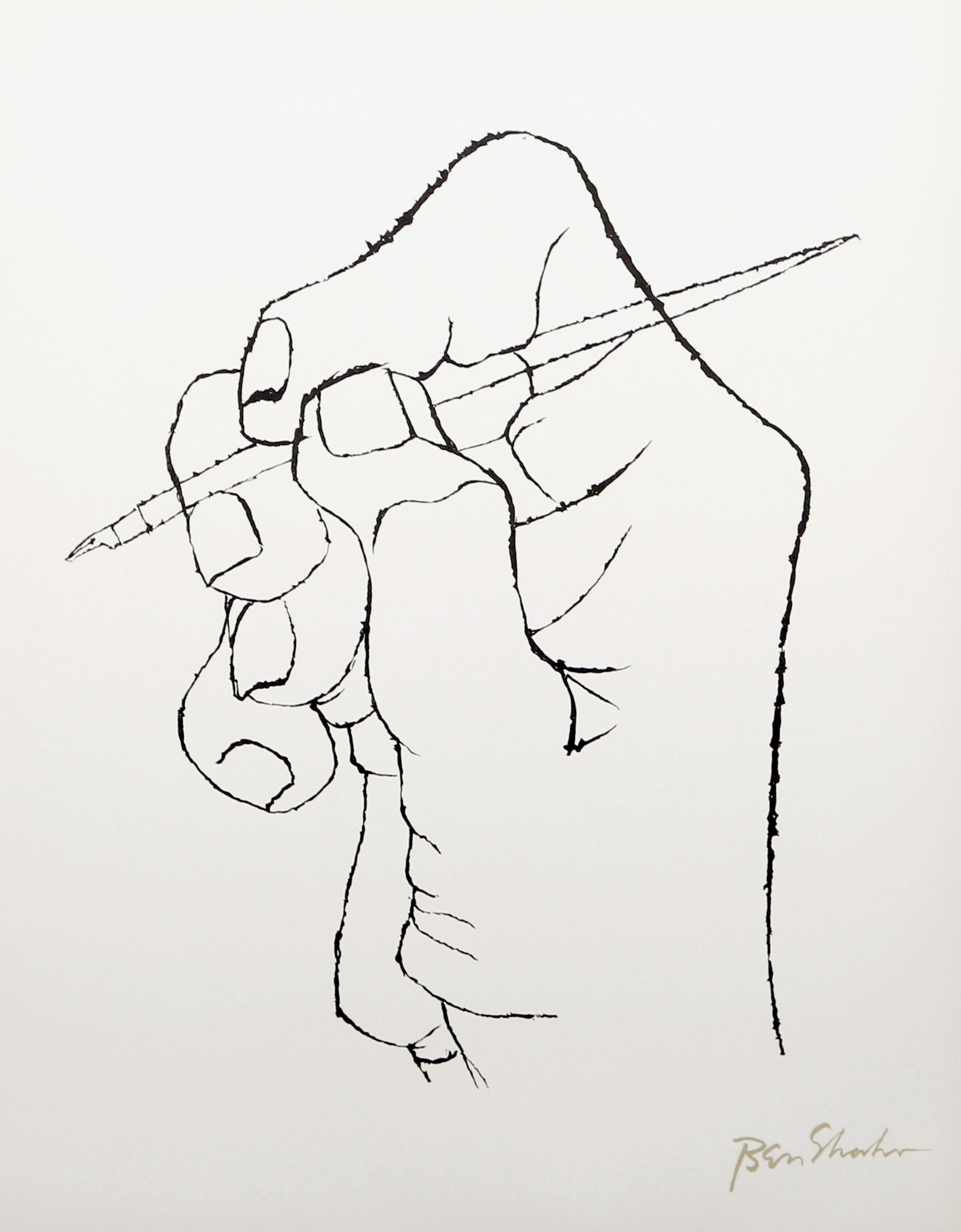 Artista: Ben Shahn, estadounidense (1898 - 1969)
Título: La primera palabra en verso surge de la cartera de Rilke
Año: 1968
Medio: Litografía sobre Arches, firmada en la plancha
Edición: 750
Tamaño: 57,15 x 45,09 cm (22,5 x 17,75 pulg.)

Imprenta: