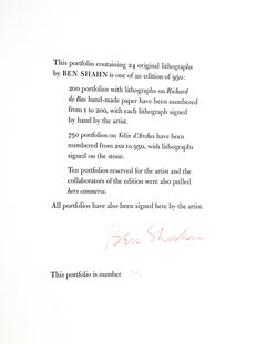 The Sea Itself dal Rilke Portfolio, litografia minimalista di Ben Shahn