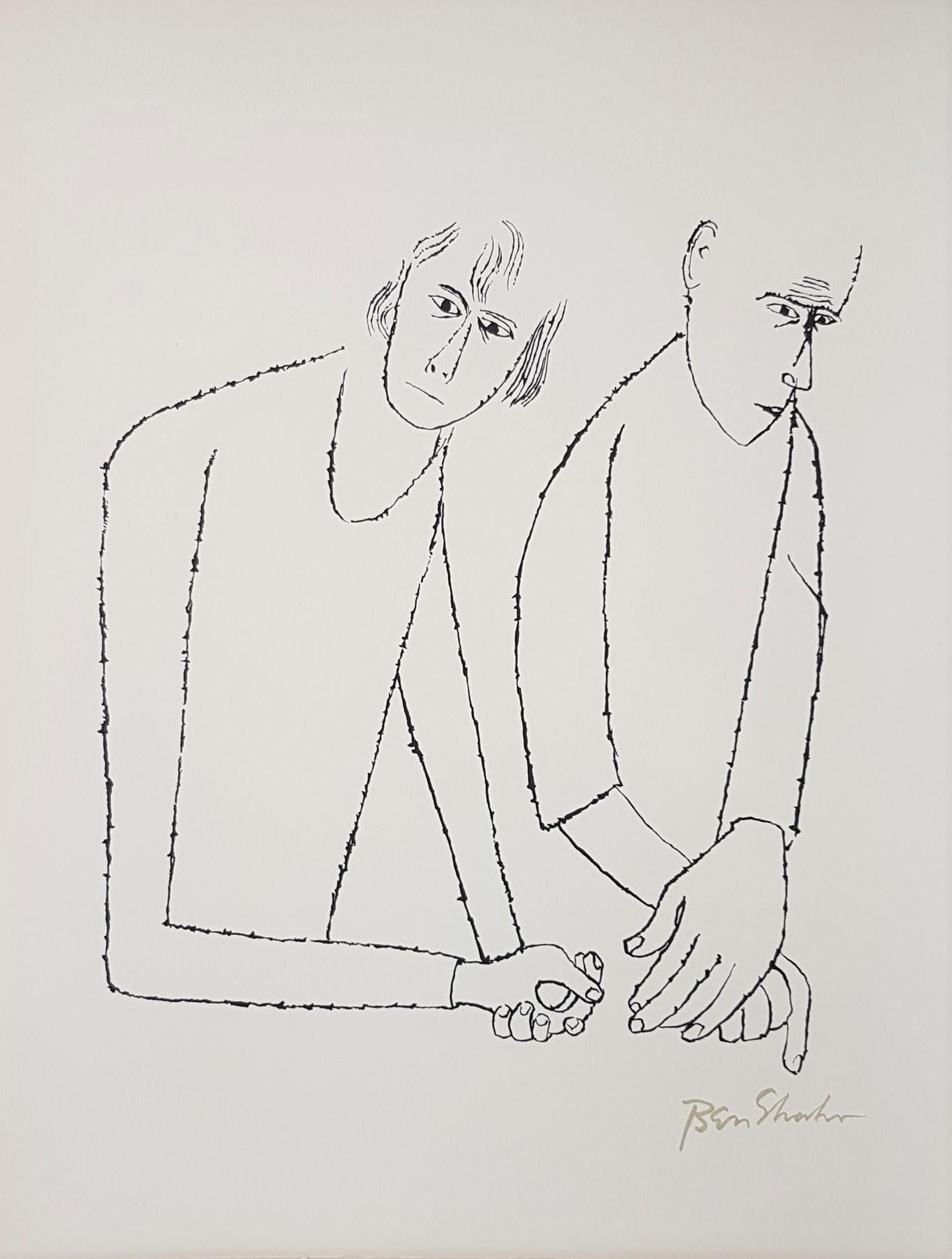To parents one had to hurt - For the Sake of A Single Verse Rainer Maria Rilke - Print by Ben Shahn