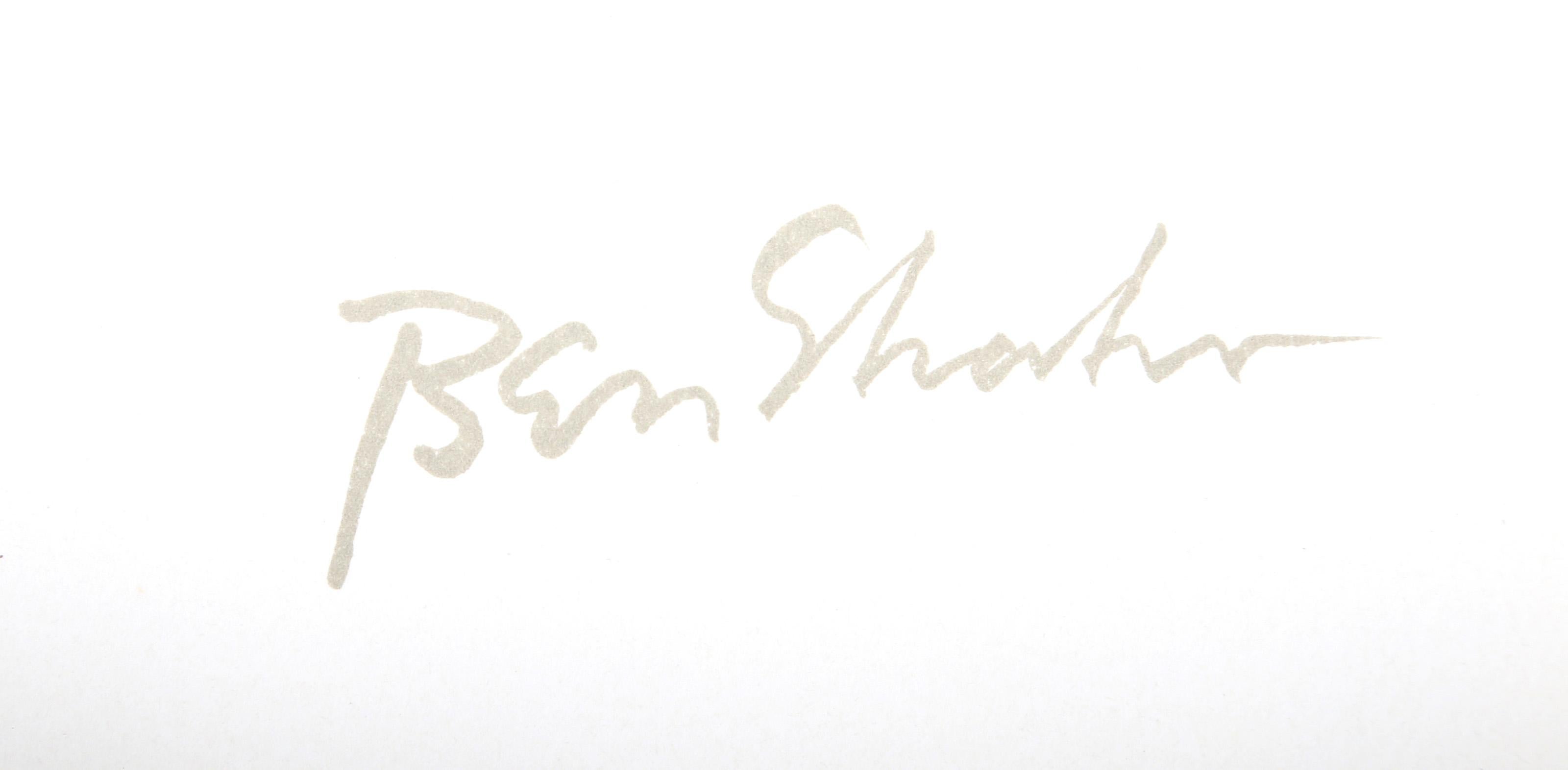 Unerwartete Treffen aus dem Rilke-Portfolio, minimalistische Lithographie von Ben Shahn im Angebot 1