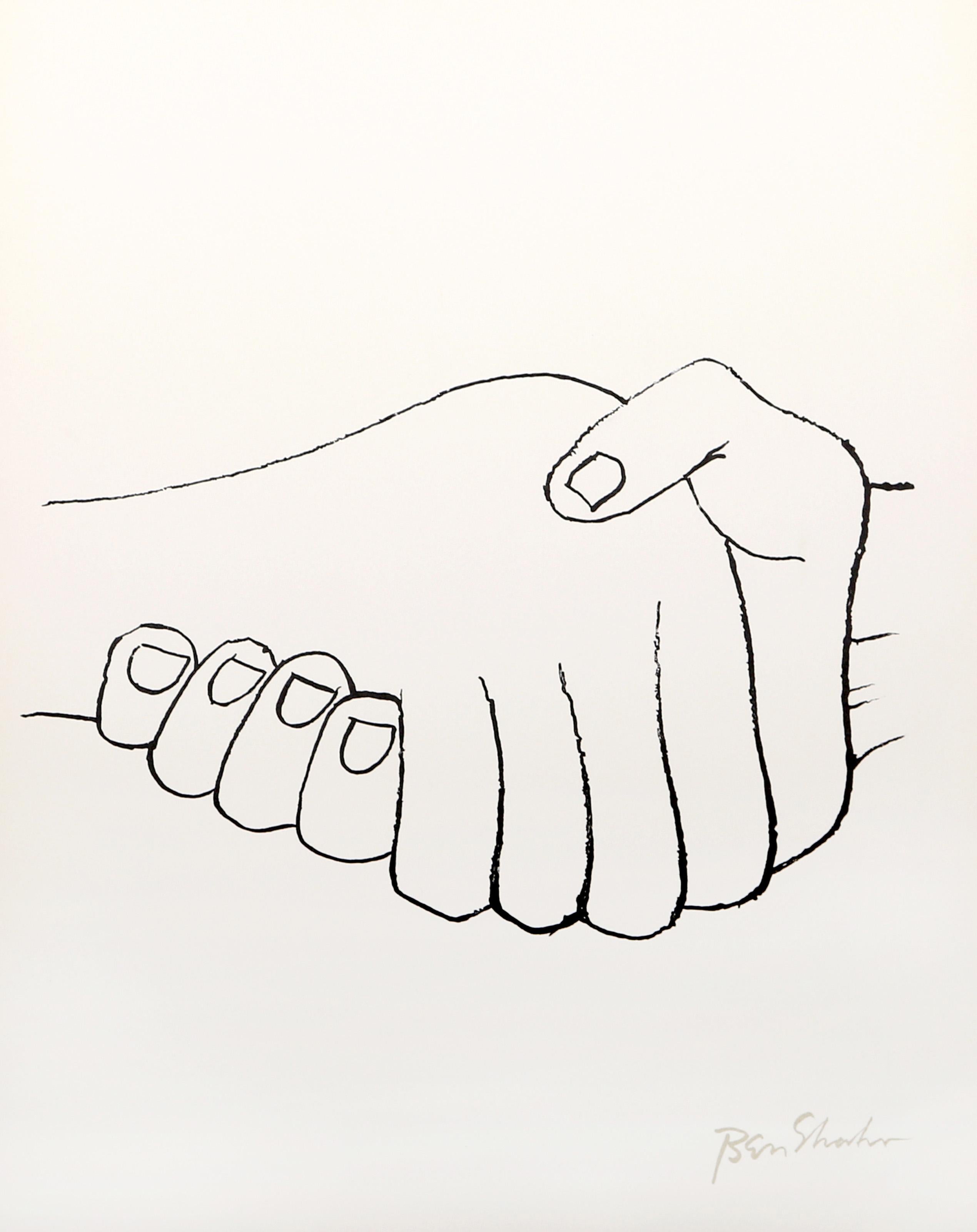 Künstler: Ben Shahn, Amerikaner (1898 - 1969)
Titel: Unerwartete Begegnungen aus dem Rilke-Portfolio
Jahr: 1968
Medium: Lithographie auf Arches, in der Platte signiert
Auflage: 750
Größe: 22,5 x 17,75 Zoll (57,15 x 45,09 cm)

Druckerei: Atelier