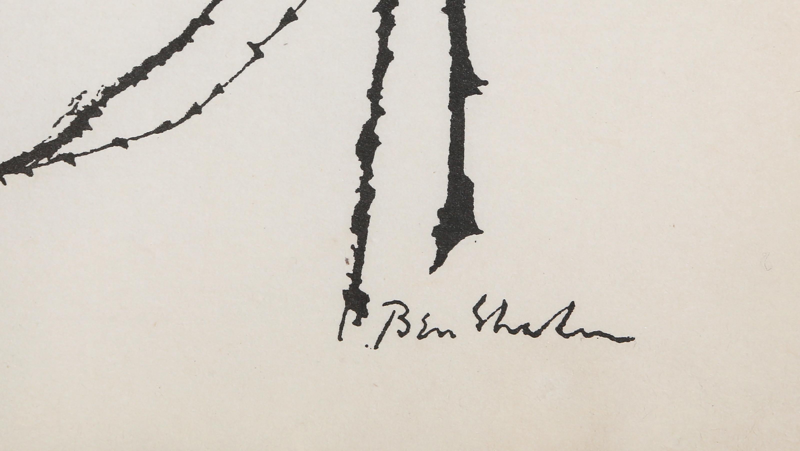 We Shall Overcome, tiré de The Nine Drawings Suite, lithographie moderne de Ben Shahn en vente 3