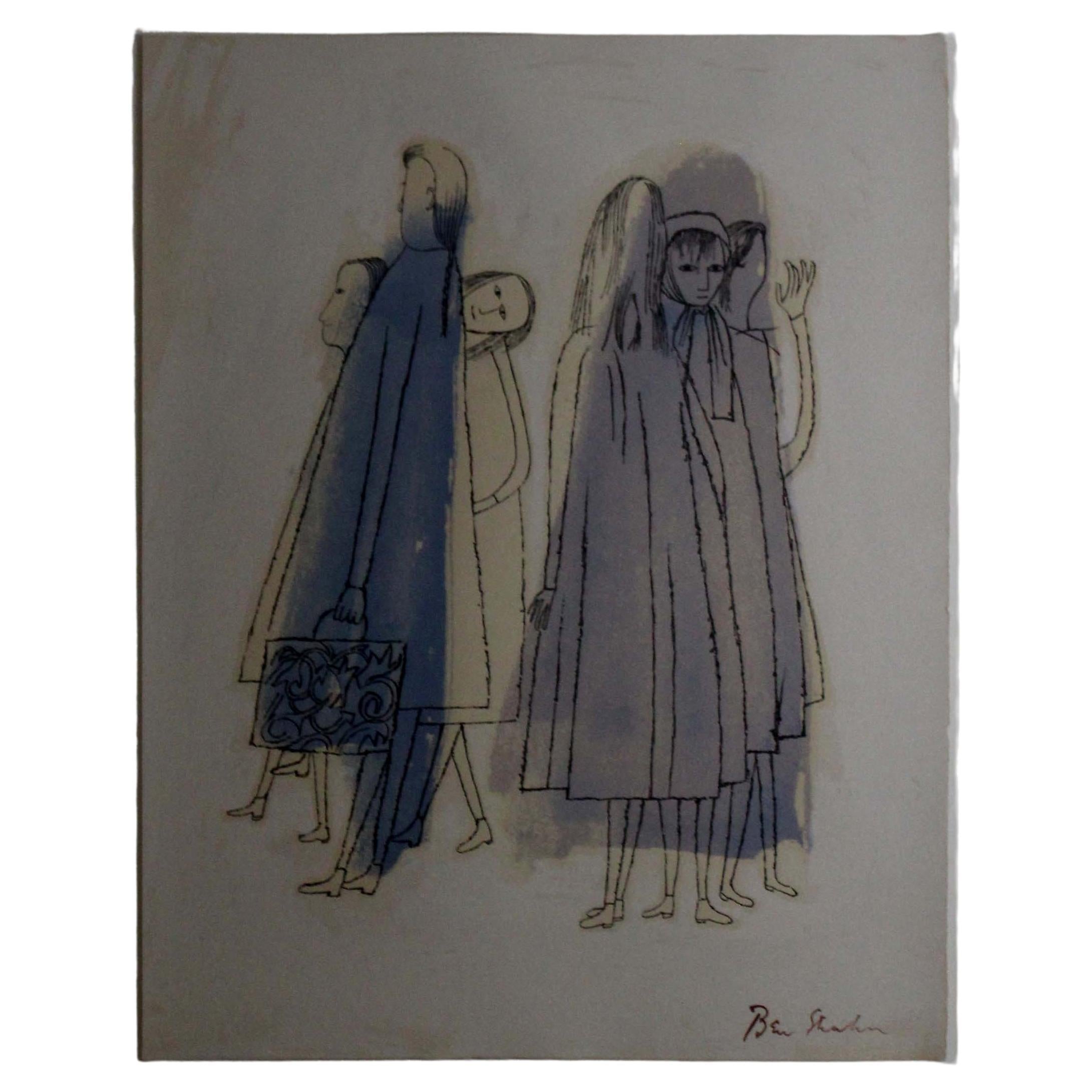 Ben Shahn To Days of Childhood That are Still Unexplained, signierte Lithographie 1968
