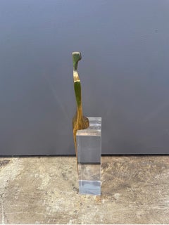 Ben Shalom Bronze Figure on Lucite